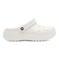 Klapki i japonki damskie - CROCS BAYA PLATFORM CLOG 208186-100 Biały - miniaturka - grafika 1