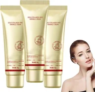 Kremy do twarzy - Unbrand Gold Collagen przeciwzmarszczkowy krem nawilżający, nawilża, redukuje drobne linie, działa przeciwstarzeniowo 3pcs - miniaturka - grafika 1