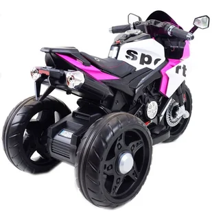 Motor Na Akumulator Trójkołowy Sport Różowy FB6886 - Pojazdy elektryczne dla dzieci - miniaturka - grafika 17