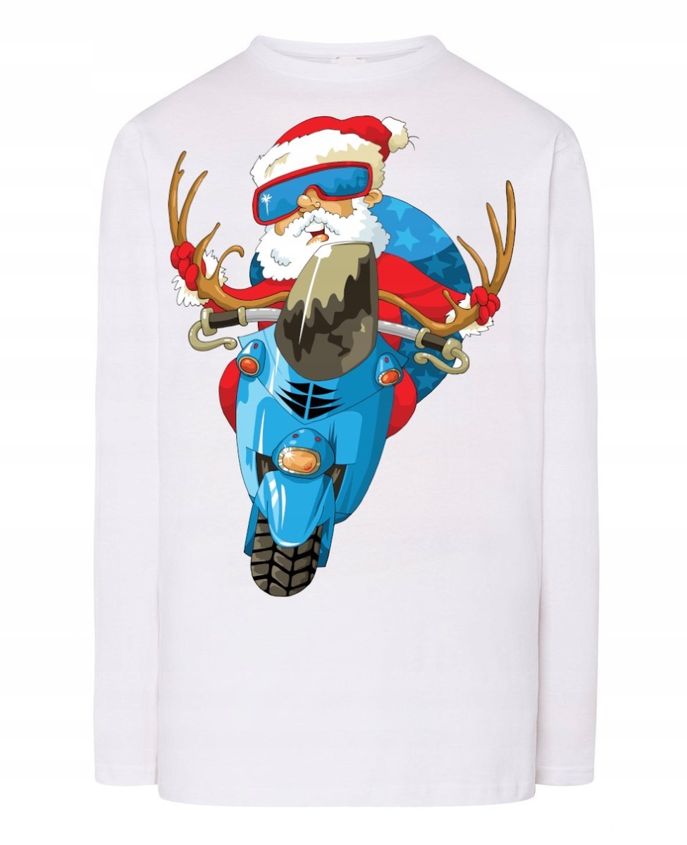Longsleeve nadruk Mikołaj Motocyklista R.4XL