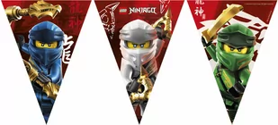 Baner flagi Lego Ninjago - 230 cm - 1 szt. - Urodziny dziecka - miniaturka - grafika 1