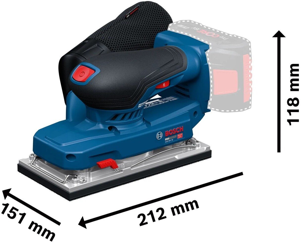 BOSCH SZLIFIERKA OSCYLACYJNA GSS18V-18