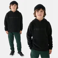 Bluzki dla dziewczynek - POLAR CHŁOPIĘCY 4F 122 BLUZA POLAROWA DZIECIĘCA Z KAPTUREM TFLEM213 AW24 - miniaturka - grafika 1