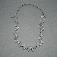 Naszyjniki - Kryształ górski lniany naszyjnik - miniaturka - grafika 1