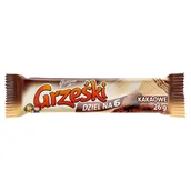 Inne słodycze - GRZEŚKI GRZEŚKI DZIEL NA 6 KAKAOWE WAFEL PRZEKŁADANY KREMEM KAKAOWYM 26 G zakupy dla domu i biura! 67915421 - miniaturka - grafika 1