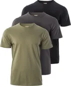 Koszulki męskie - Magnum KOSZULKA MAGNUM BASIC T-SHIRT 3-PACK OLIVINE/FORGED IRON/BLACK XL - miniaturka - grafika 1