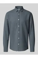 Koszule męskie - Koszula lniana o kroju slim fit z kołnierzykiem typu kent model CAIDEN - Only & Sons - miniaturka - grafika 1