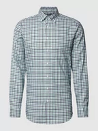 Koszule męskie - Koszula biznesowa o kroju regular fit ze wzorem w kratę - miniaturka - grafika 1
