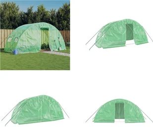 vidaXL Szklarnia z ramą stalową zielona 10 m² 5x2x2,3 m - Szklarnia - Szklarnie - Tunel foliowy - Szklarnia wolnostojąca - Szklarnie ogrodowe vidaXL Szklarnia z ramą stalową zielona 10 m² 5x2x2,3 m - Szklarnia - Szklarnie - Tunel foliowy - Szklarnia wolnostojąca - Szklarnie ogrodowe - miniaturka - grafika 1