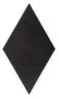 Płytki ceramiczne - Mozaika ceramiczna Rombic black 02 mat 11.5x20 cm - miniaturka - grafika 1