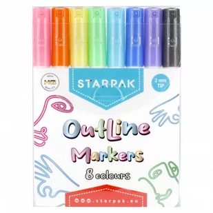 Starpak Marker OutLine 8 kolorów - Przybory szkolne - miniaturka - grafika 1