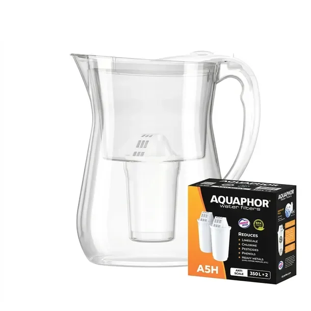 Dzbanek Aquaphor Lyon 3,8 l biały, Wkład A5 + 2 wkłady A5H