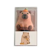 Gumki biurowe - Gumka do mazania 3D Kapibara pomarańcza - miniaturka - grafika 1