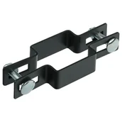 Akcesoria do ogrodzeń - Obejma przelotowa 50x50 mm czarna Polbram - miniaturka - grafika 1