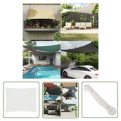 Parasole ogrodowe - The Living Store Żagiel ogrodowy - tkanina Oxford - prostokątny - 3 -5x4 -5 m - biały - Żagiel Ogrodowy - miniaturka - grafika 1