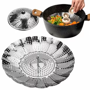 Sitko wkład na parę do parowania gotowania na parze rozkładany stalowy nierdzewny acer 28 cm O-10-202-021 - Pozostałe akcesoria kuchenne - miniaturka - grafika 1