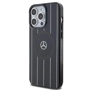 Etui Mercedes Double Layer Crossed Lines MagSafe na iPhone 15 Pro Max - czarne - Etui i futerały do telefonów - miniaturka - grafika 2