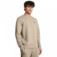 Koszulki sportowe męskie - Męska bluza treningowa nierozpinana bez kaptura Under Armour UA Unstoppable Flc Crew - beżowa - UNDER ARMOUR - miniaturka - grafika 1