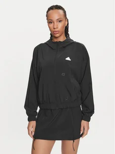 adidas Wiatrówka Embroidery IS4321 Czarny Loose Fit - Kurtki damskie - miniaturka - grafika 1