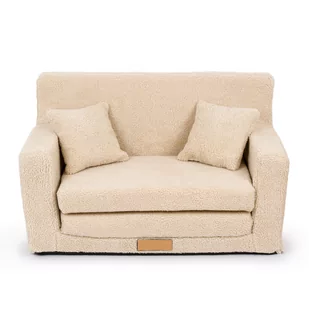 MINI SOFA Kanapa rozkładana piankowa dla dzieci - Baranek ciemny beż - Zestawy mebli dla dzieci - miniaturka - grafika 1