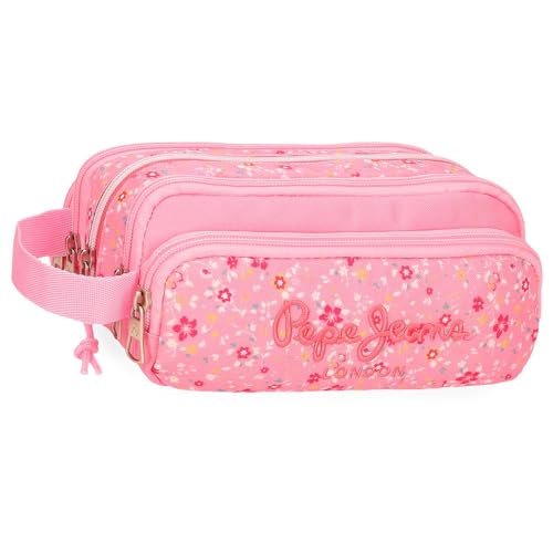 Pepe Jeans Alenka Rosa Torba z Organizerem Różowy 22x10x11 cm Poliester 2,2L by Joumma Bags, Różowy kolor, Talla única, Etui z organizerem