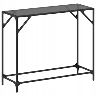 Stolik kawowy z czarnym, szklanym blatem, 98x35x81 - Konsole i sekretarzyki - miniaturka - grafika 1