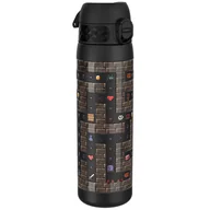 Shakery i bidony sportowe - Czarna Stalowa Butelka Na Wodę Ion8 Gamer - miniaturka - grafika 1