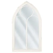 Lustra - Beliani Lustro ścienne 61 x 112 cm złamana biel TRELLY - miniaturka - grafika 1