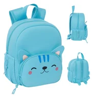 Plecaki szkolne i tornistry - Safta Mały Plecak Przedszkolny Dziecięcy Jednokomorowy Kot - miniaturka - grafika 1