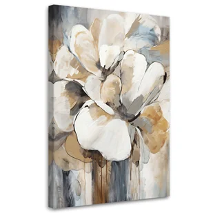 Feeby Obraz na płótnie, Beżowe kwiaty 70x100cm - Obrazy i zdjęcia Feeby Obraz na płótnie, Beżowe kwiaty 70x100cm - Obrazy i zdjęcia - miniaturka - grafika 1