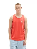 Koszulki męskie - TOM TAILOR Denim Męski 1038463 Tank top, 11042 -Plain Red, XS, 11042 – Plain Red, XS - miniaturka - grafika 1