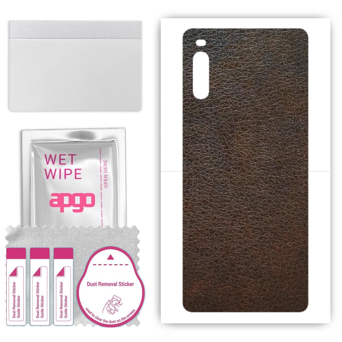 Folia naklejka skórka strukturalna na TYŁ do Sony Xperia L4 - Skóra Brązowa - apgo SKINS