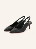 Czółenka - Christian Louboutin Czółenka Z Odkrytą Piętą Sporty Kate Sling 55 schwarz - miniaturka - grafika 1