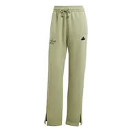 Spodnie damskie - Damskie Spodnie ADIDAS W BLUV Q3 FL PT IY1465 – Oliwkowy - miniaturka - grafika 1