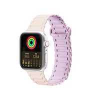 Akcesoria do smartwatchy - Dux Ducis Strap (Armor Version) pasek Apple Watch Ultra, SE, 8, 7, 6, 5, 4, 3, 2, 1 (49, 45, 44, 42  mm) silikonowa magnetyczna opaska bransoleta różowo-fioletowy - miniaturka - grafika 1