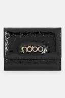 Portfele - Mały portfel z klapką Nobo lakier czarny - miniaturka - grafika 1