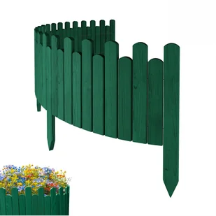 Floranica PŁOTEK OGRODOWY drewniany, elastyczny, obrzeże rabatek, palisada 200 x 30 cm Zielony - Ogrodzenia - miniaturka - grafika 1