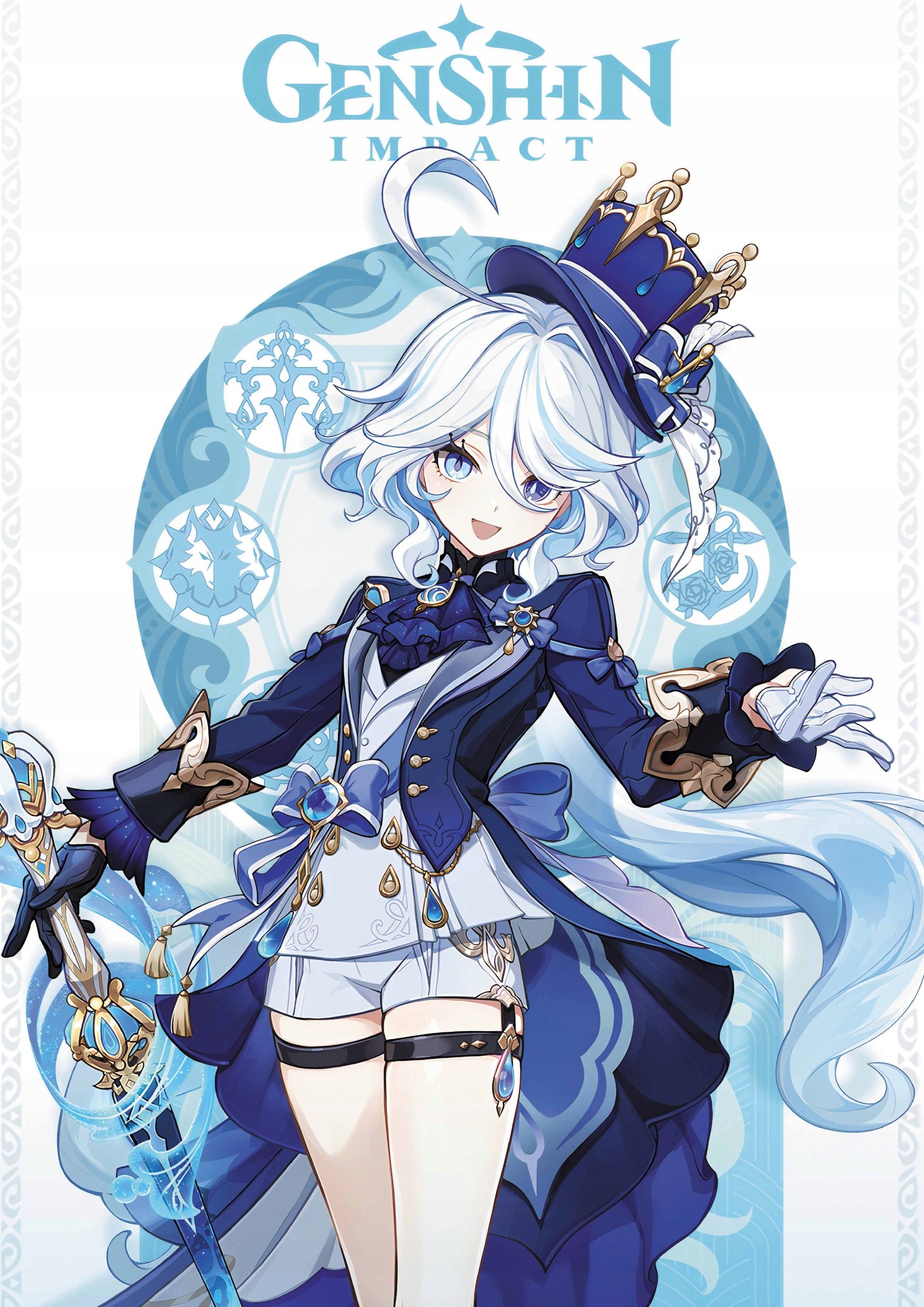 Plakat A1 Genshin Impact Anime Gra Focalors Furina