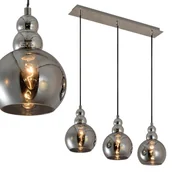 Lampy sufitowe - Auhilon Lampa wisząca Nowoczesna lampa sufitowa LED Ready do jadalni AKSO potrójna MD1632-3A Chrome-NEW MD1632-3A Chrome-NEW - miniaturka - grafika 1