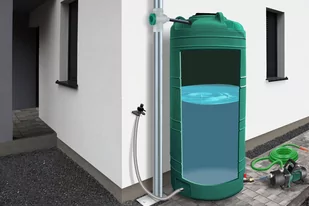 Zbiornik na deszczówkę MPI Grande 2000 l zielony - Zbiorniki na deszczówkę - miniaturka - grafika 3