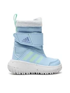 Buty dla dziewczynek - adidas Śniegowce Winterplay I IF1714 Niebieski - miniaturka - grafika 1