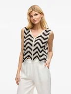 Kamizelki damskie - Vila Kamizelka w kolorze biało-czarnym - miniaturka - grafika 1