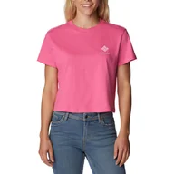 Koszulki sportowe damskie - Damska Koszulka z krótkim rękawem COLUMBIA NORTH CASCADES CROPPED T 1930051656 – Różowy - miniaturka - grafika 1