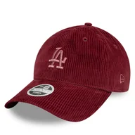 Czapki damskie - Czapka z daszkiem New Era Los Angeles Dodgers Cord 9Twenty 60595359 Bordowy - miniaturka - grafika 1