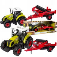 Samochody i pojazdy dla dzieci - Ciągnik Traktor Maszyna Rolnicza Przyczepa - miniaturka - grafika 1