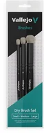 Akcesoria i części modelarskie - Vallejo B07990 Zestaw Pędzli Naturalnych Dry Brush (S, M, L) - miniaturka - grafika 1