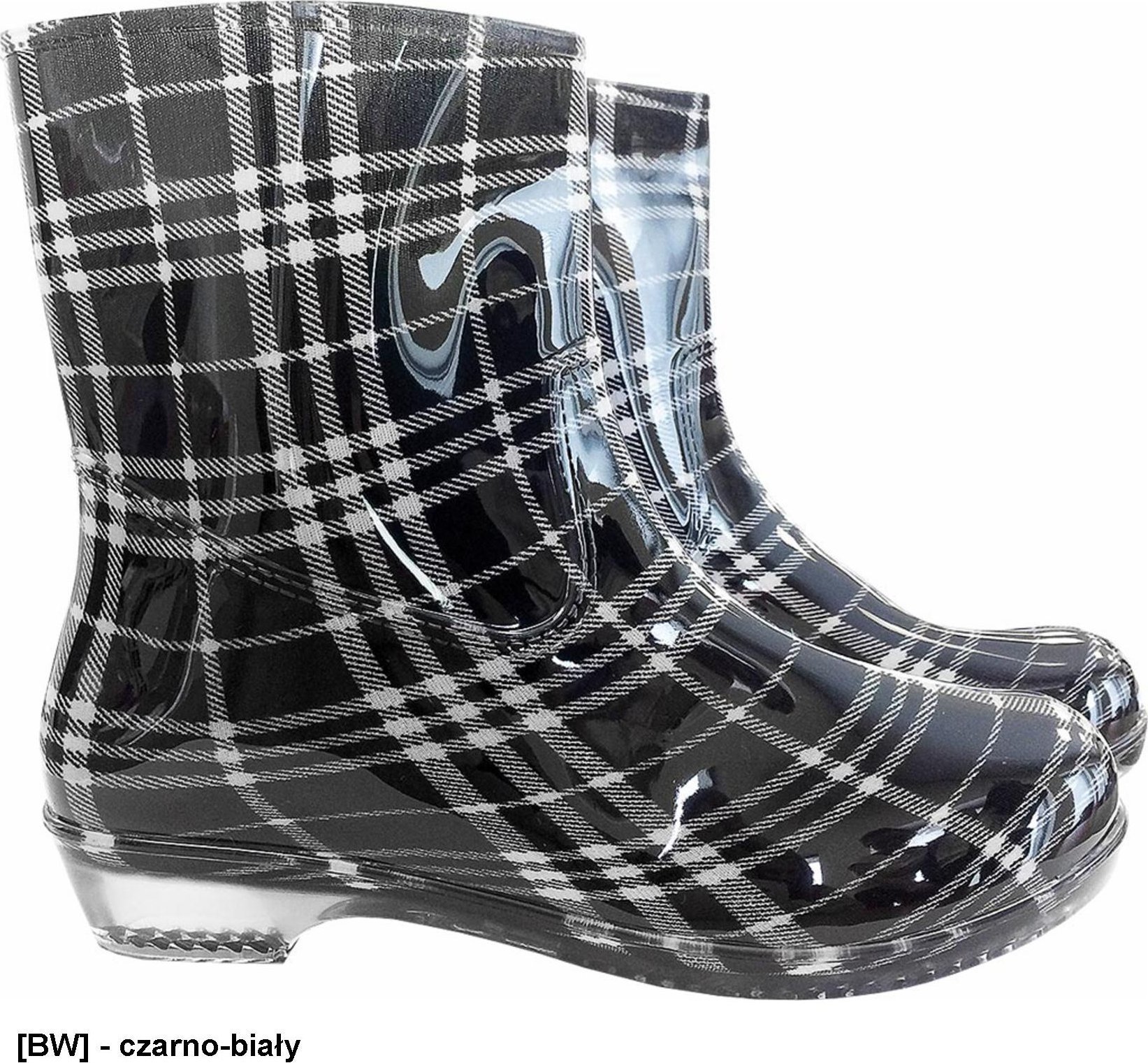 R.E.I.S. BTDKCHECK - niskie kalosze - czarno-biały 41