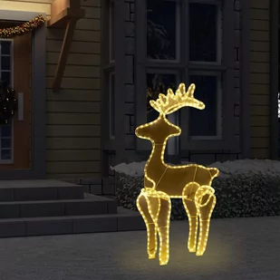 vidaXL Świąteczna dekoracja, renifer z siatki, 306 LED, 60x24x89 cm - Oświetlenie świąteczne - miniaturka - grafika 1