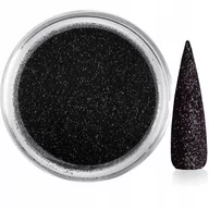 Ozdoby do paznokci - Brokat Glitter do zdobień pyłek pixie - Czarny - miniaturka - grafika 1
