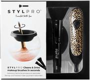 Pozostałe akcesoria do makijażu - STYLPRO Makeup Brush Cleaner And Dryer Gift Set Cheetah - Urządzenie do czyszczenia pędzli - miniaturka - grafika 1